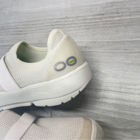 OOFOS OOMG White Mesh Low Sport Recovery Comfort Shoe Women’s Size 5 - Picture 7 of 10